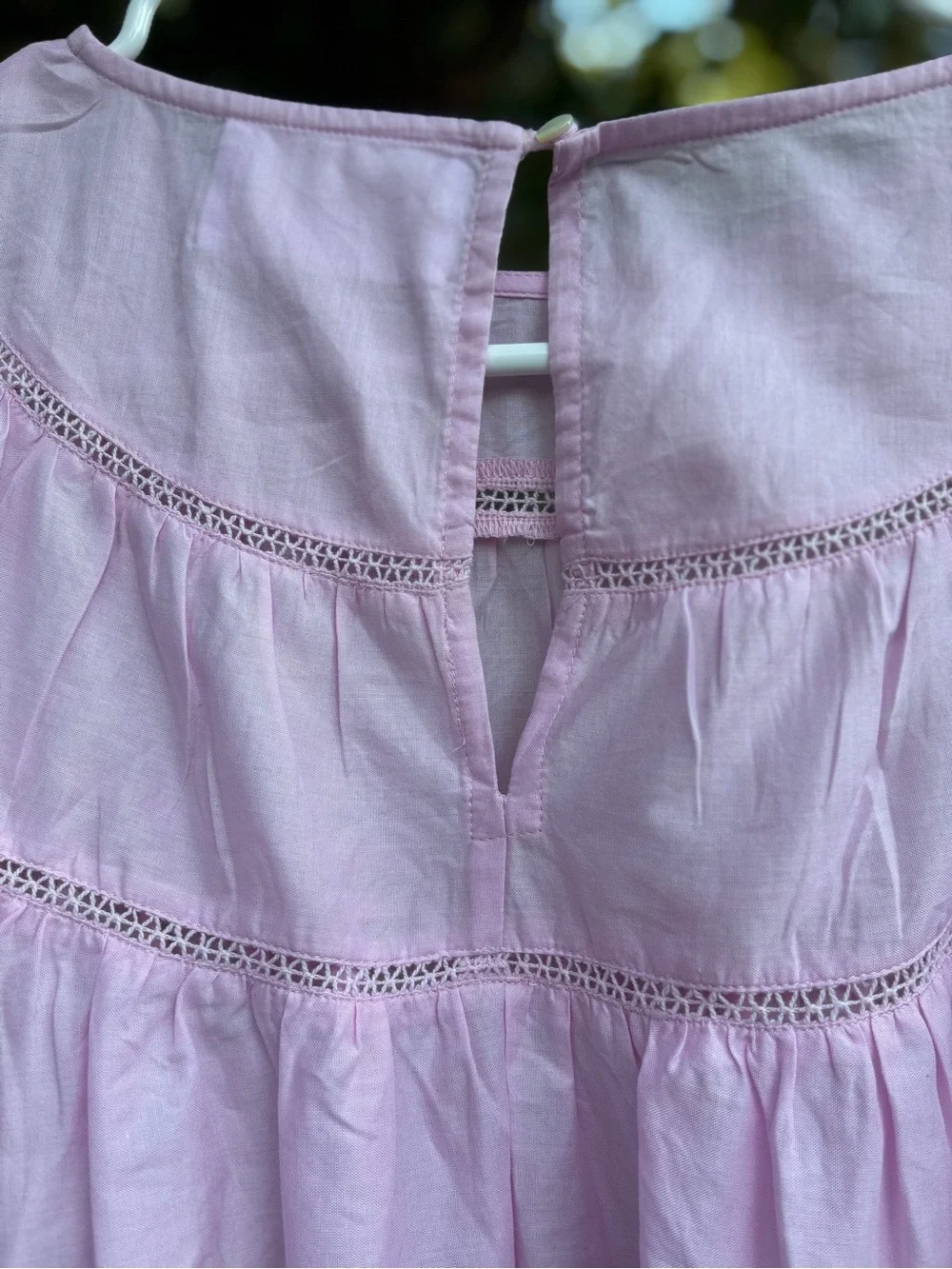 MERLETTE NWOT Sol Top in Pink Peony Babydoll Tiered Size Small